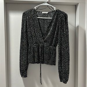 Black pokadot dress shirt